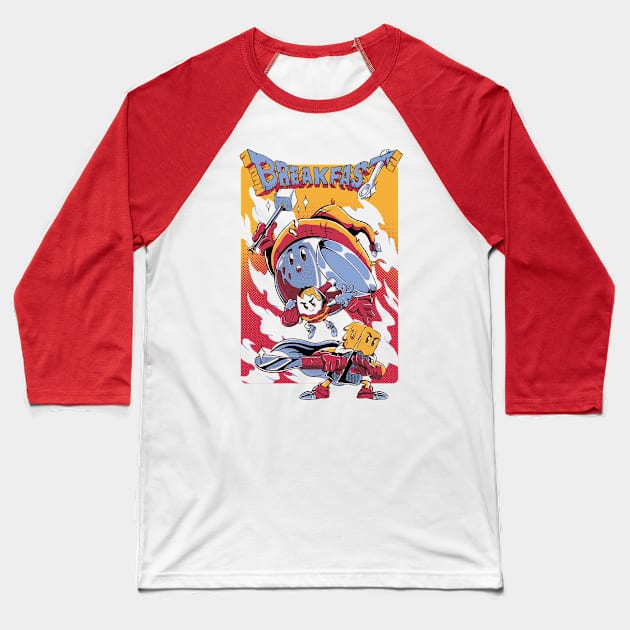 Breakfast Quest Baseball T-Shirt by Henrique Torres